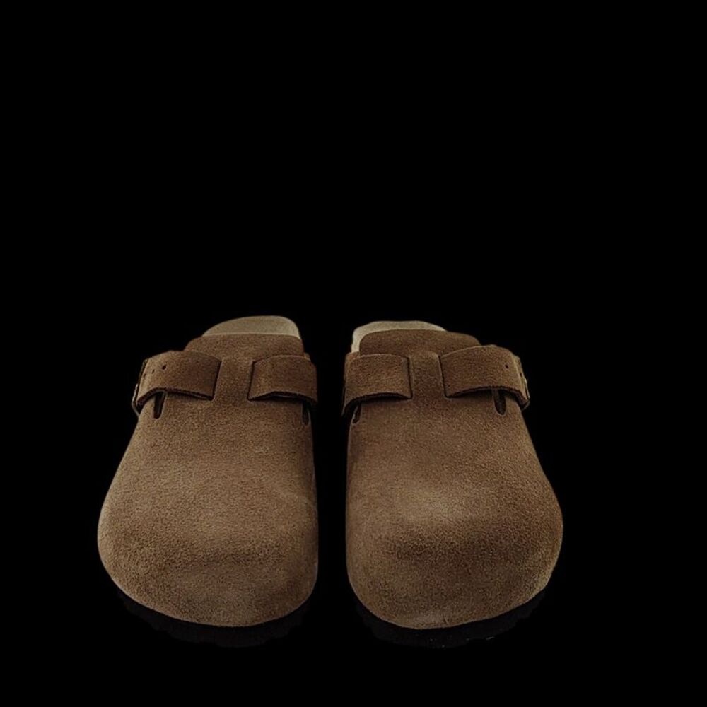 Quince Women Water Repellent Suede Clog Mule Cafe 7